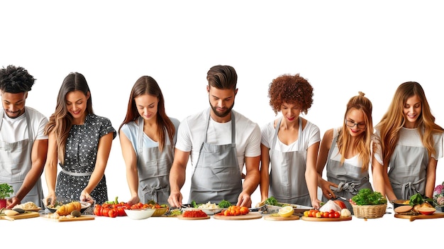 Grupa podczas warsztatów kulinarnych